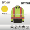 2015 HOT Canada style high visibility long sleeve polo shirt for man with crew neck and chest pocket ,CSA Z96-09